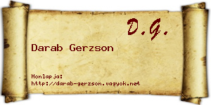 Darab Gerzson névjegykártya
